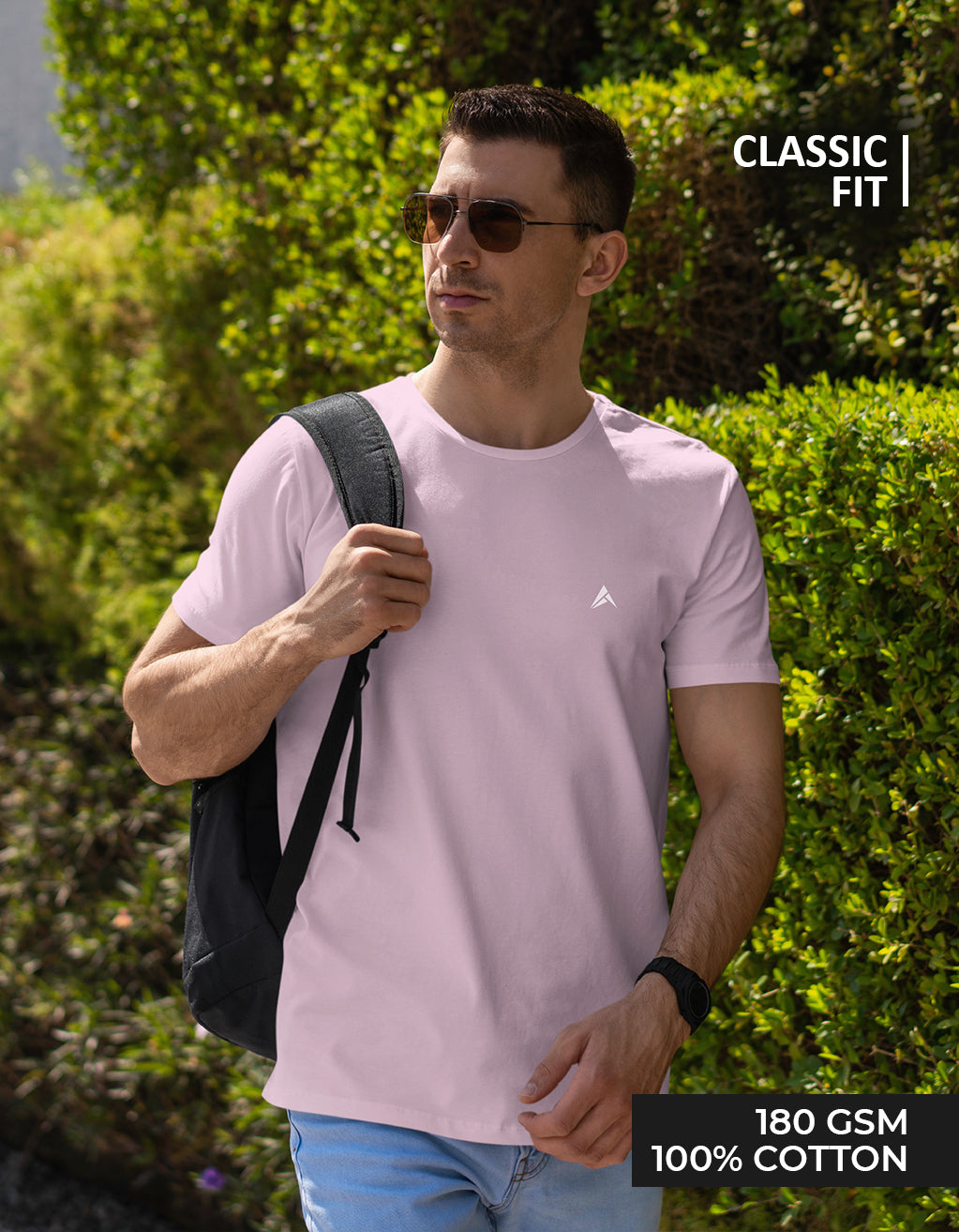 Men's Classic T-Shirt (Light Baby Pink)