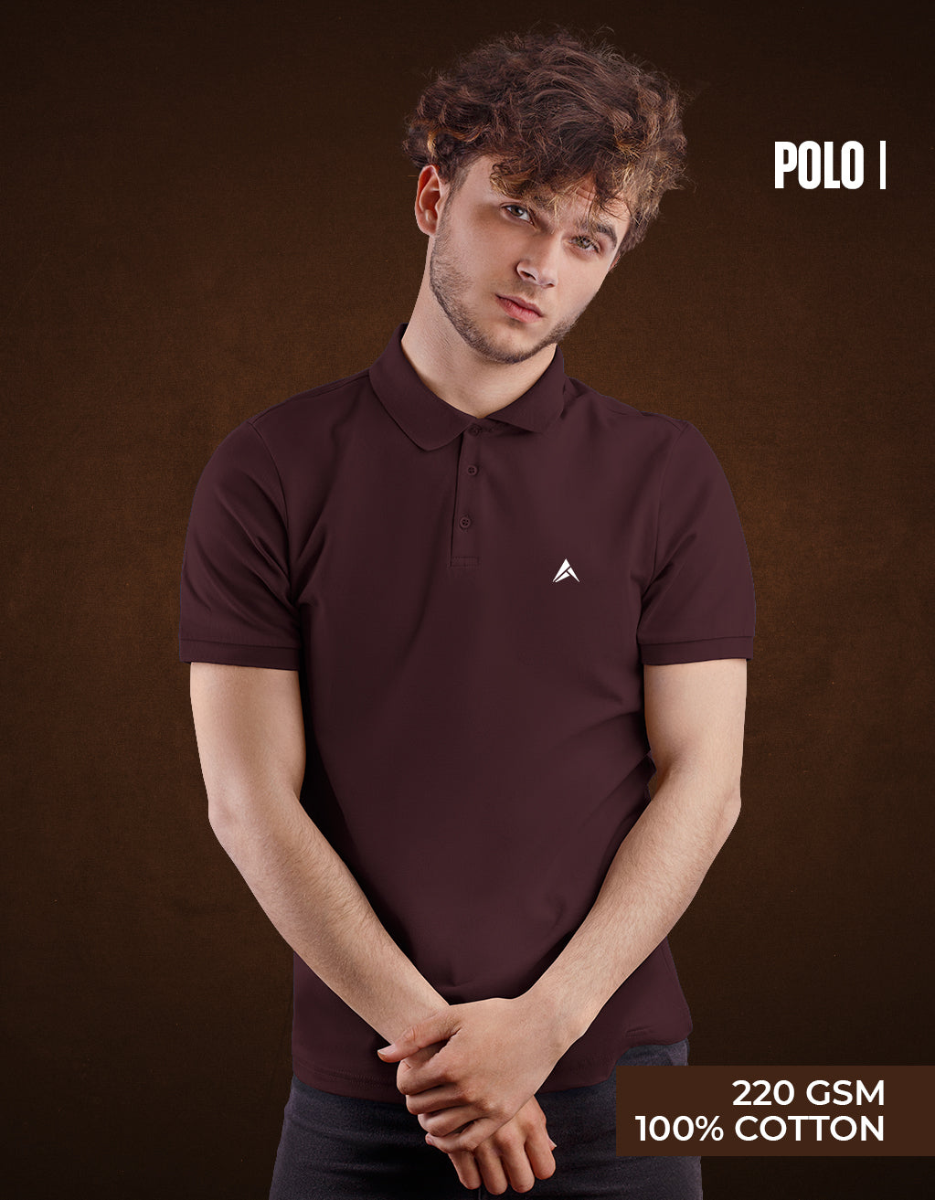 Men's Polo T-Shirt (Maroon)