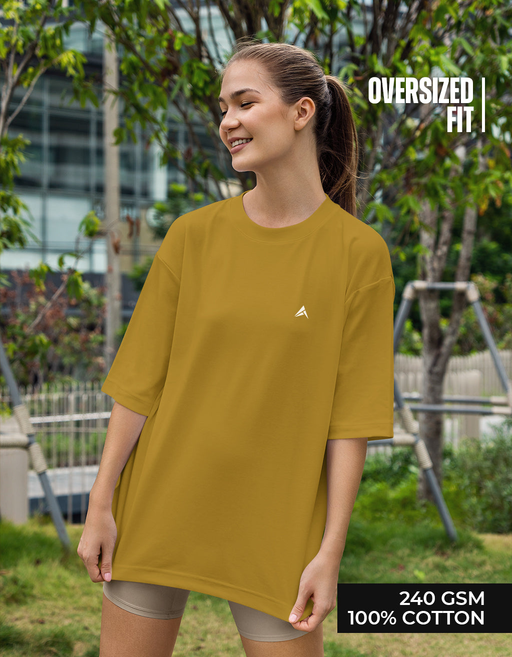 Women's Oversized T-Shirt (Mustard Yellow)