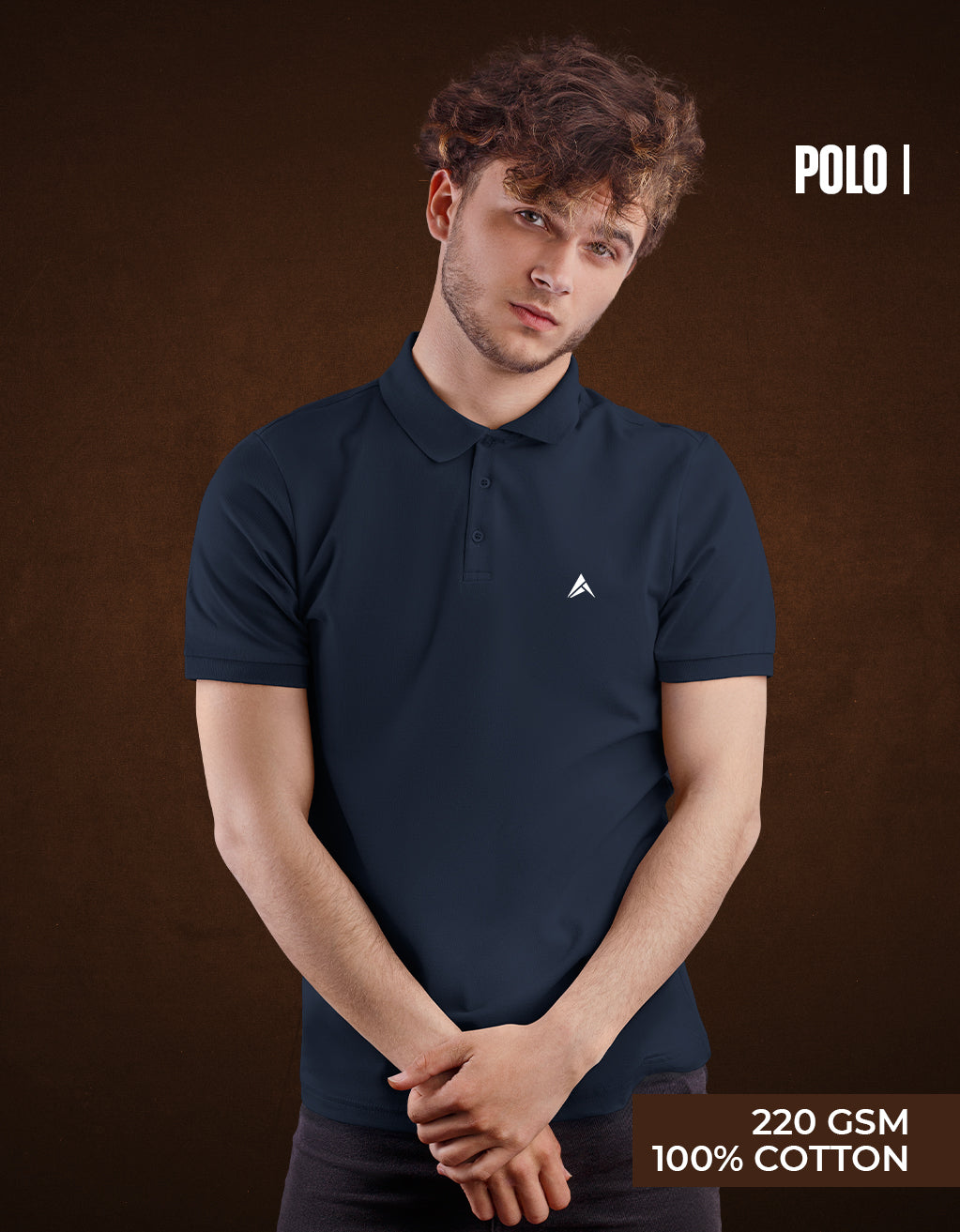 Men's Polo T-Shirt (Navy Blue)