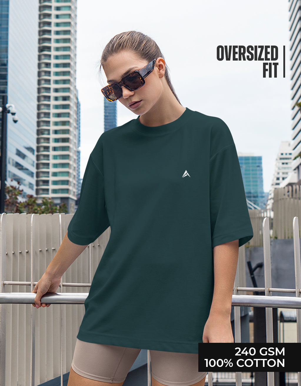 Women's Oversized T-Shirt (Petrol Blue)