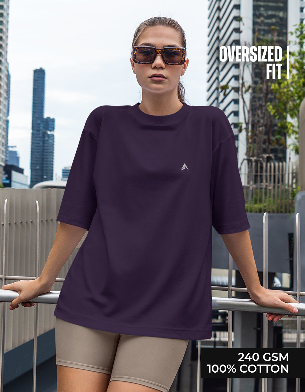 Women's Oversized T-Shirt (Purple)
