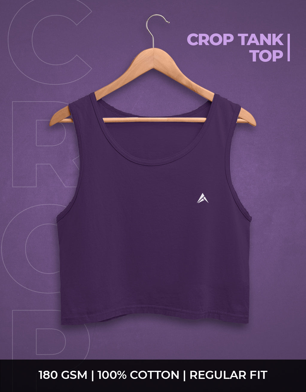 Women's Crop Tank Top (Purple)