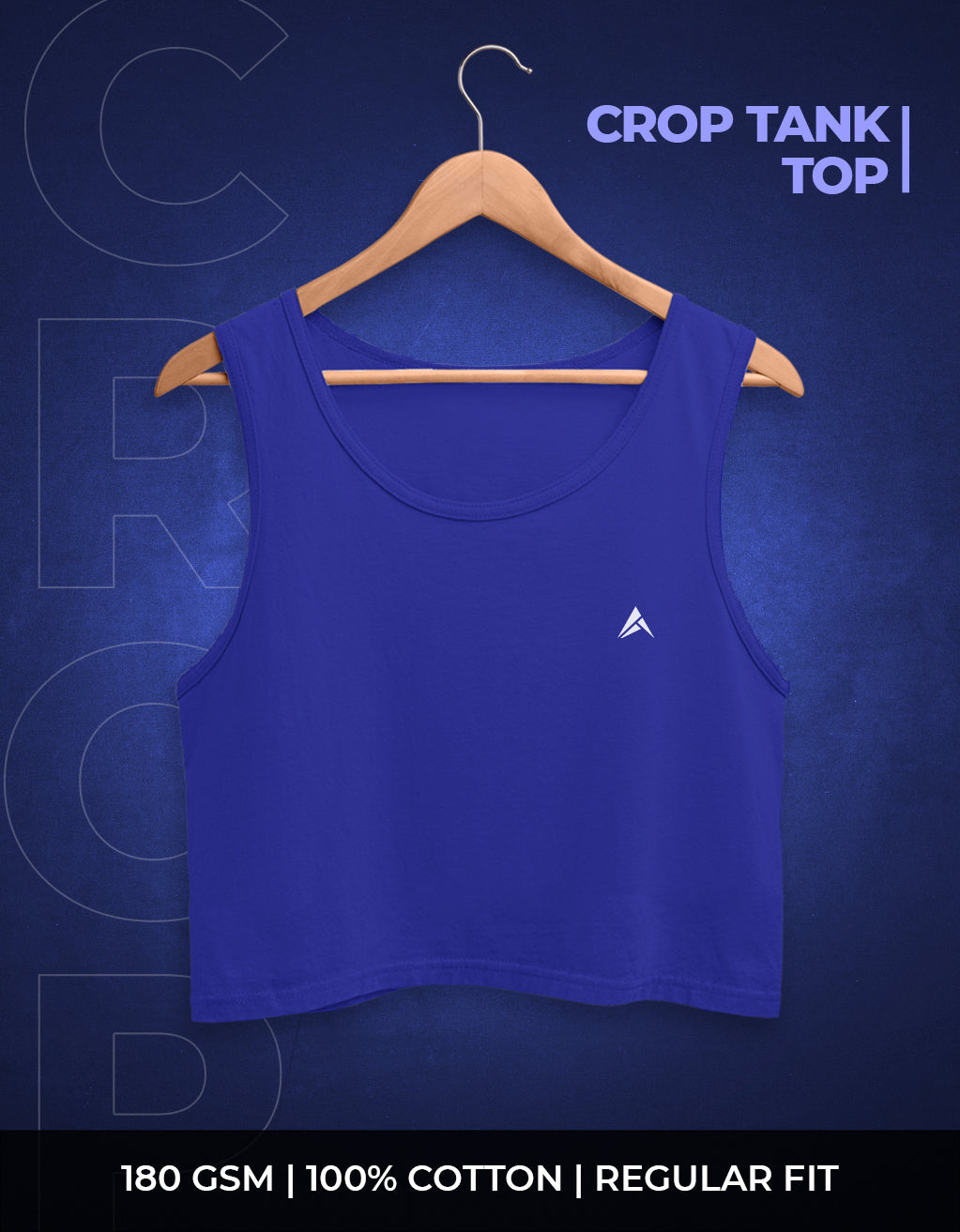 Women's Crop Tank Top (Royal Blue)