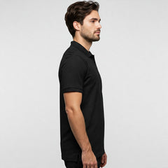 Astryx Men’s Premium Cotton Polo – Embroidered Logo (Black)