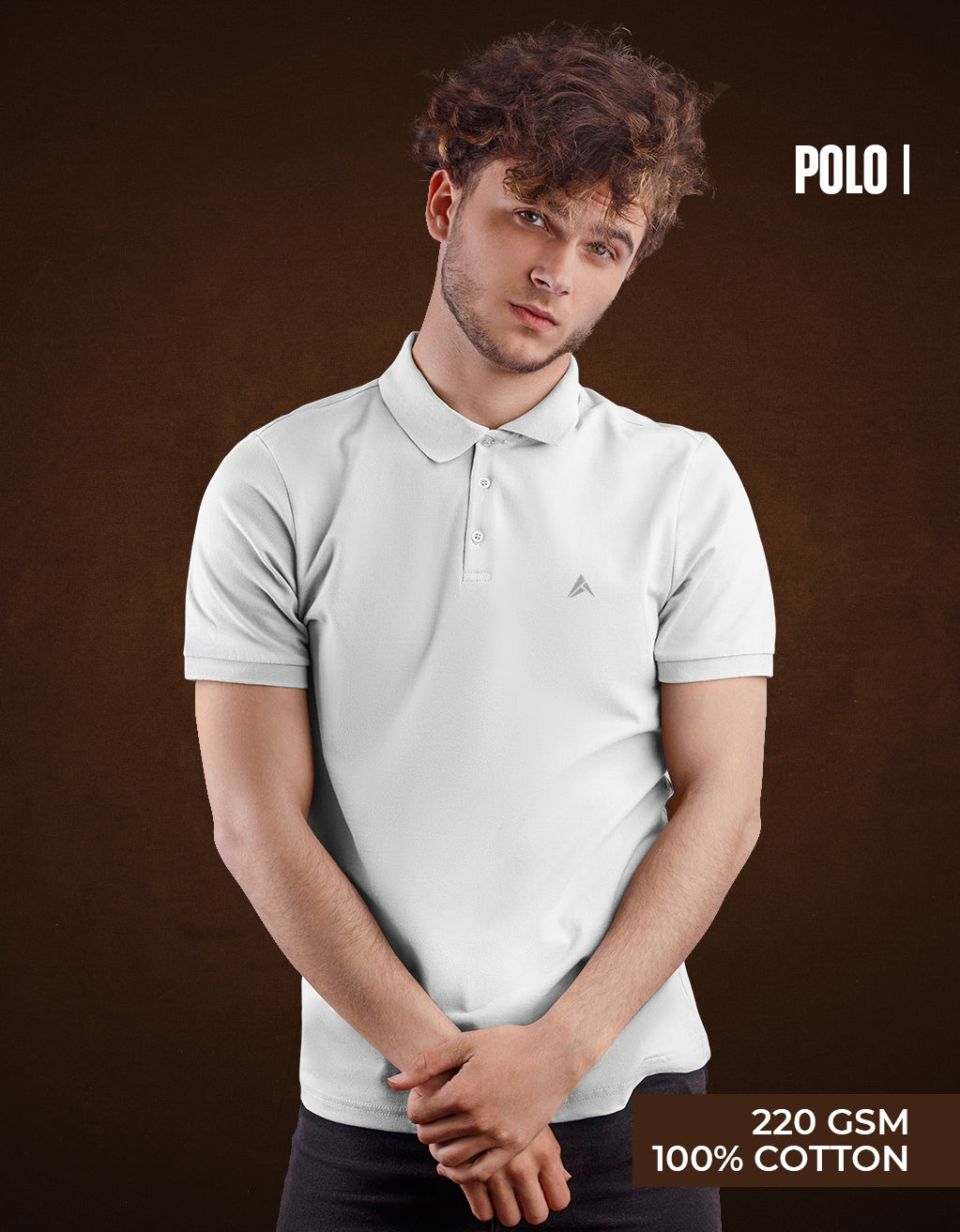 Men's Polo T-Shirt (White)