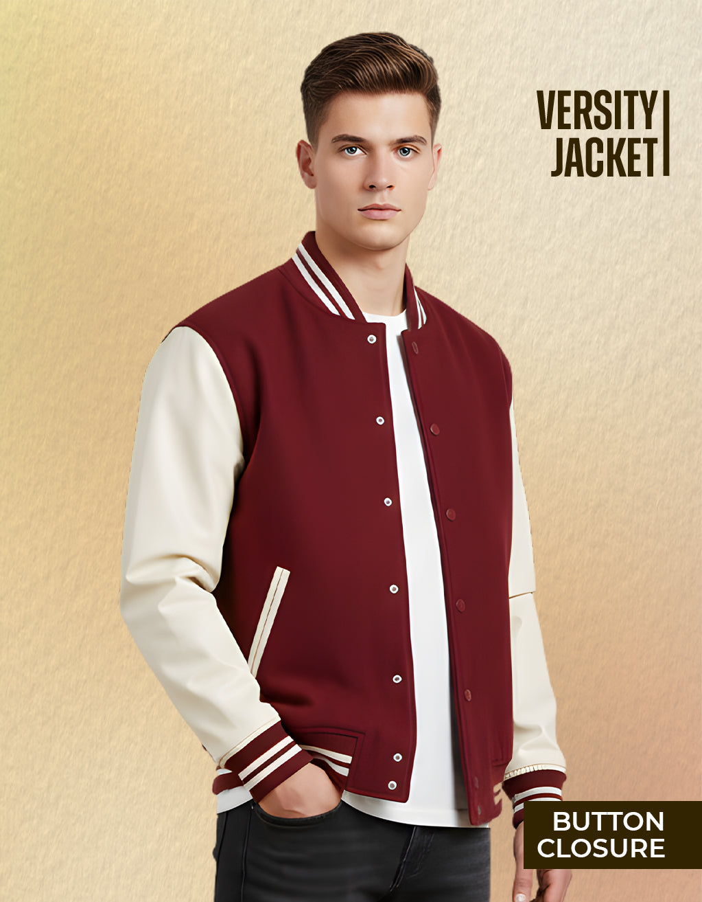 Men's Varsity Jacket (Red)