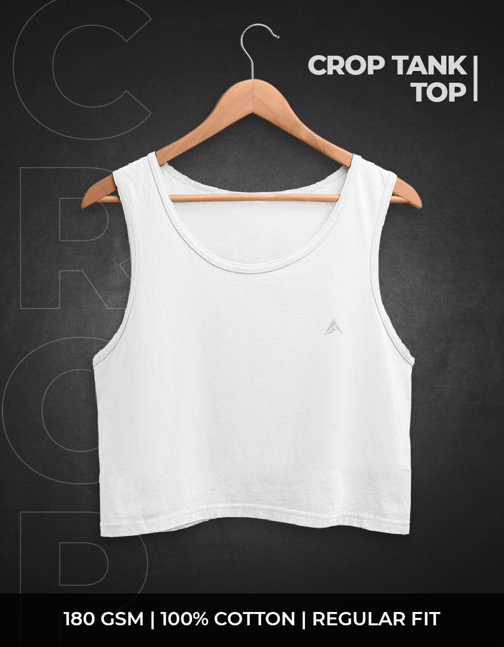 Women's Crop Tank Top (White)